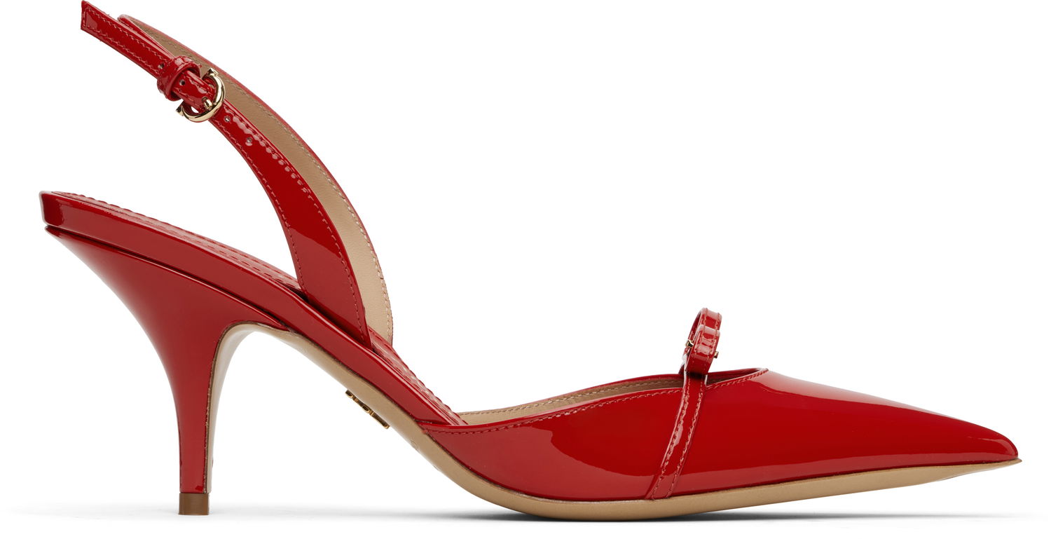 Tenisky a topánky FERRAGAMO Ferragamo Gylla Mini Bow Slingback Pump Heels Červená | 781108, 0