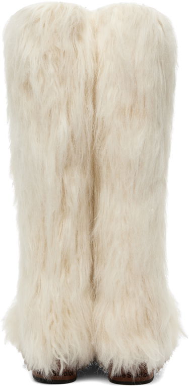 Oblečenie Acne Studios Acne Studios Furry Clog Boots Biela | AD0788-, 1