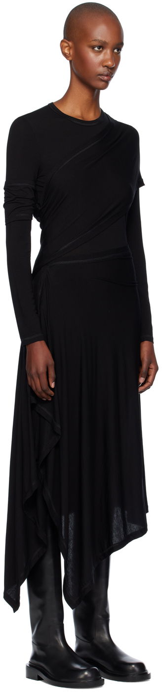 Šaty Helmut Lang Helmut Lang Asymmetric Maxi Dress Čierna | O07HW604, 1