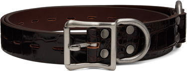 Opasok Martine Rose Martine Rose Bondage Crocodile Leather Belt Hnedá | 1138LE01710, 0