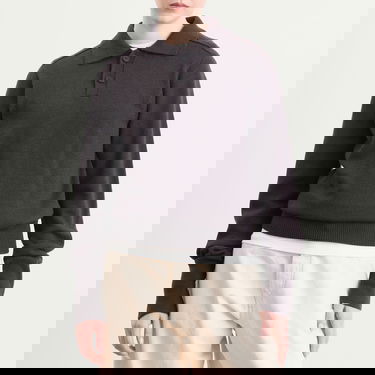 Polo tričko Studio Nicholson Studio Nicholson Sark Knitted Polo Shirt Šedá | SARKSN-1503-WLN, 2