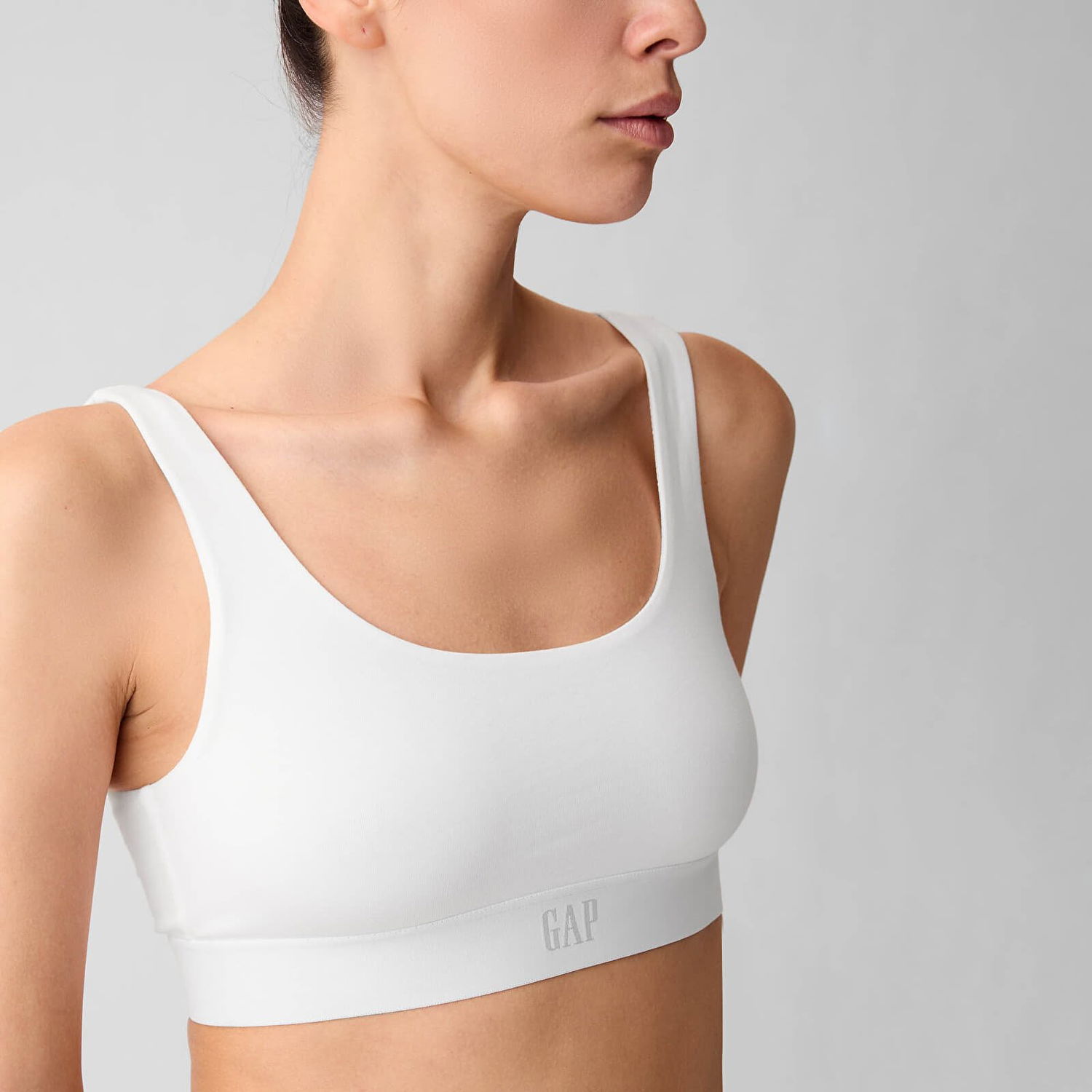 Podprsenka GAP Logo Bralette Biela | 655078-01, 1