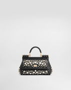 Dolce & Gabbana Sicily Crystal-Embellished Small Leather Handbag