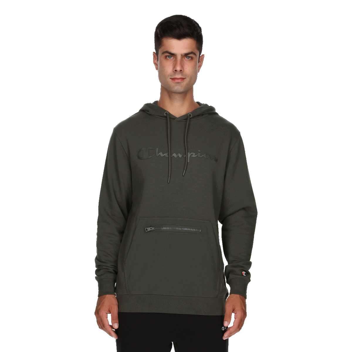Mikina Champion Duo Hoodie with Zippered Pocket Zelené | 220886-GS543, 0
