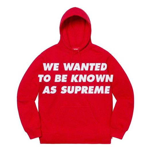Mikina Supreme Known As Hooded Sweatshirt Červená | SUP-SS20-308, 0