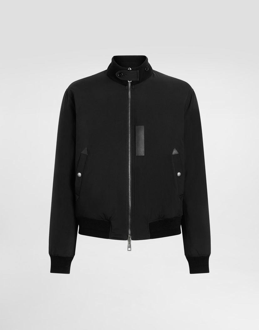 Bomber bunda Dolce & Gabbana Dolce & Gabbana Padded Satin Bomber Jacket Čierna | G9BRATFUSN0N0000