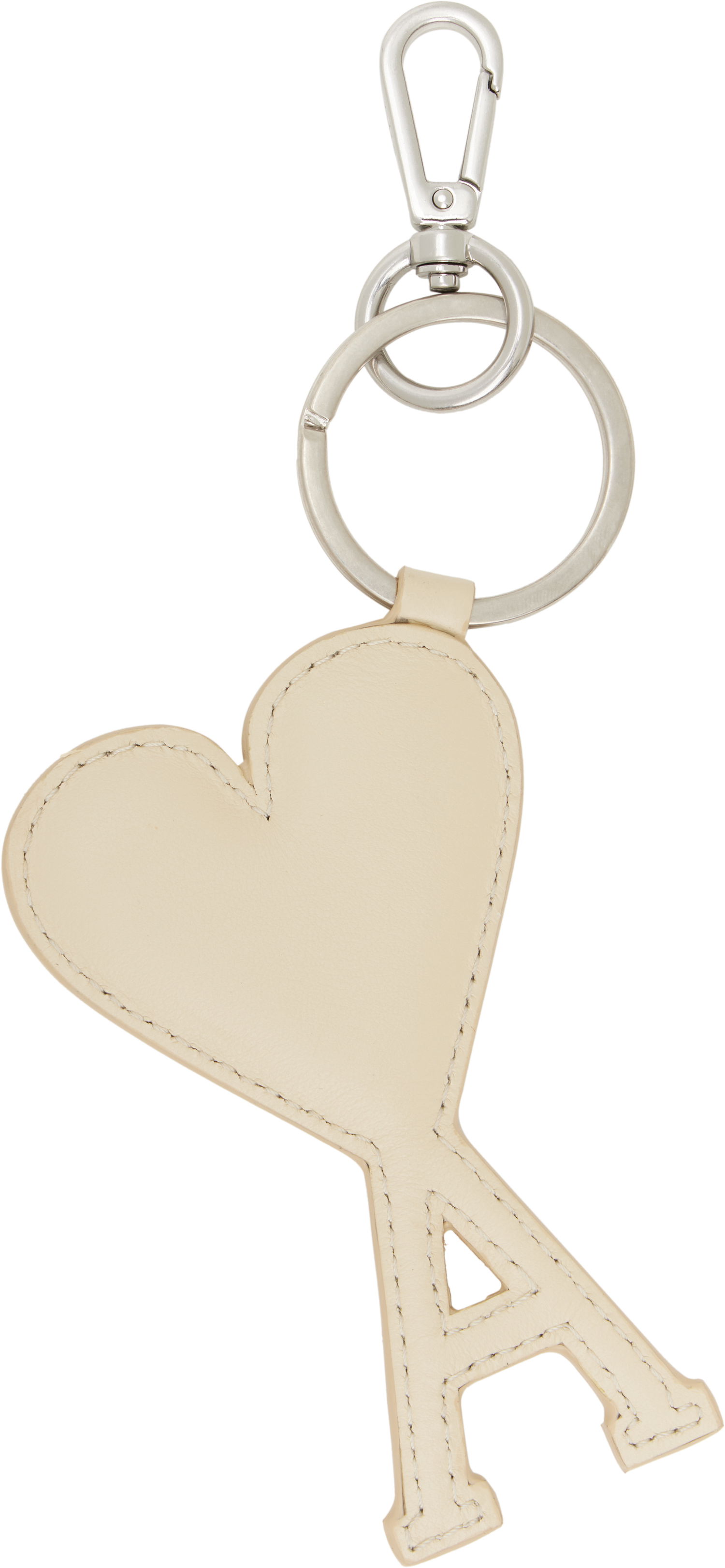 Kľúčenka AMI AMI de Coeur Leather Keychain Béžová | UKR915.853, 1