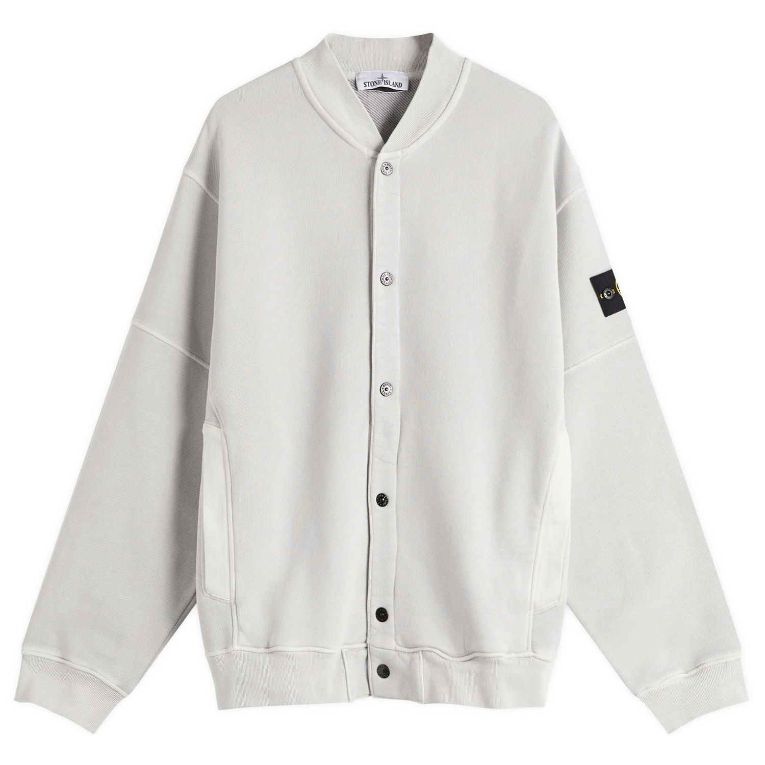 Mikina Stone Island Stone Island Old Effect Fleece Bomber Jacket, Size Large Šedá | K1S156100034-V0161, 1