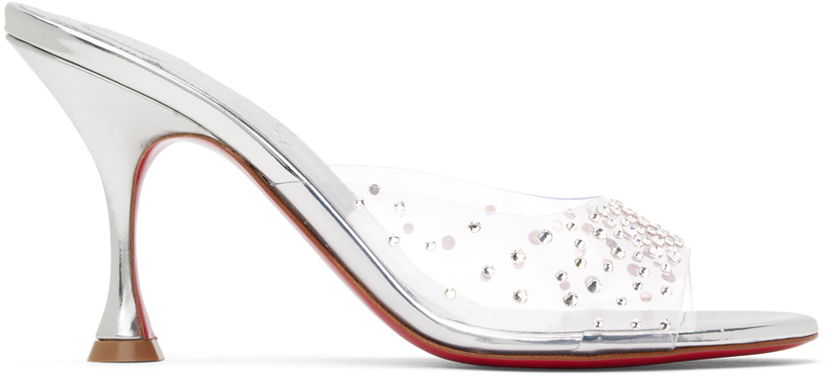Doplnky Christian Louboutin Christian Louboutin Degramule Strass 85 Heeled Sandals Metalická | 3220417