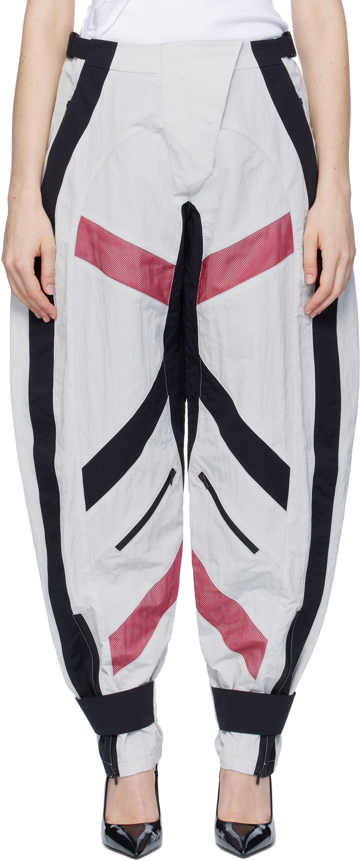 Nohavice The Attico The Attico Panelled Harem Pants Šedá | 250WCP00269 PAA100AA, 0
