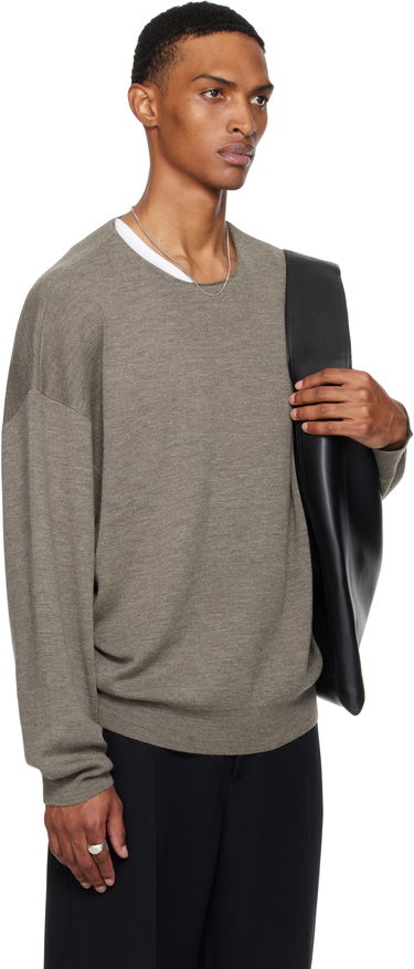 Sveter Fear of God Fear of God ESSENTIALS Merino Long Sleeve Crewneck Sweater Šedá | 192SP256493F, 1