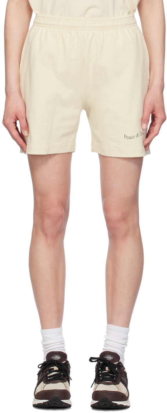 Šortky Museum of Peace & Quiet Wordmark Sweat Shorts Žltá | MOPQ-SS24-24, 0