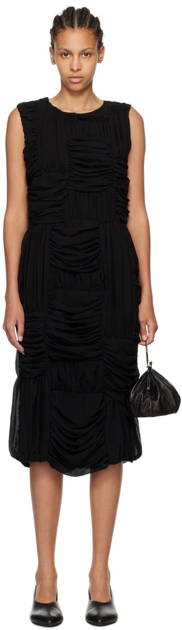 Šaty Comme des Garçons Comme des Garçons Ruched Midi Dress Čierna | RM-O012-051, 0