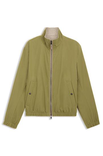 Bunda BOSS Reversible Peached Fabric Zip-Up Jacket Zelené | 50530699