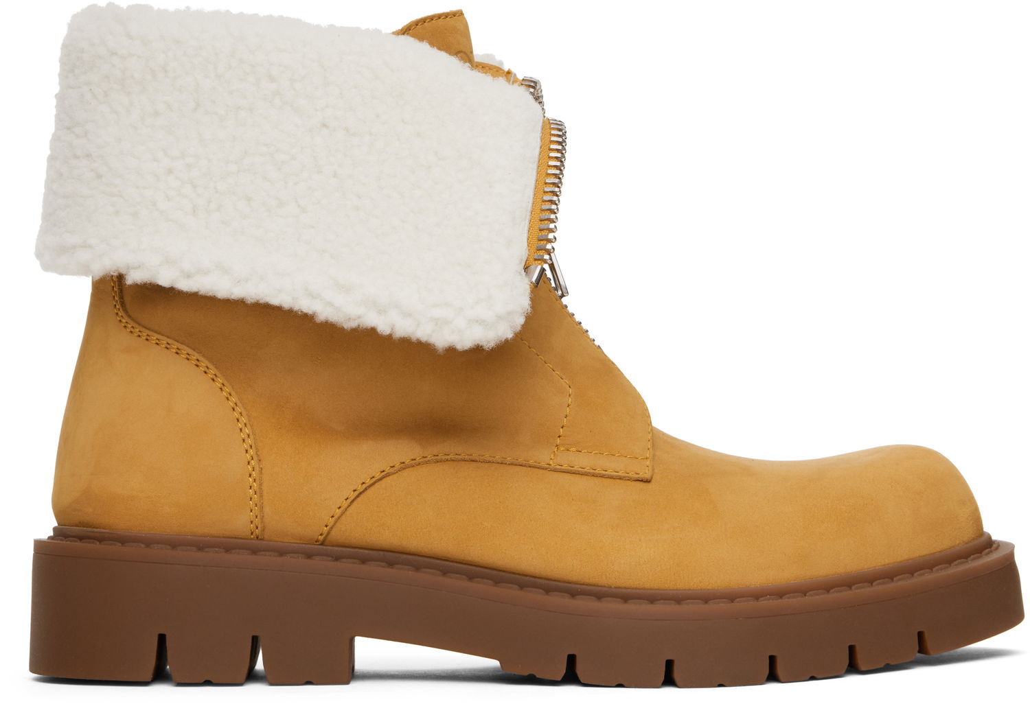 Tenisky a topánky Bottega Veneta Bottega Veneta Haddock Shearling Trim Ankle Boots Žltá | 796712 V3J01, 0
