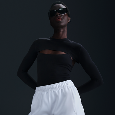 Šortky Nike Sportswear Windrunner Mid-Rise Shorts Čierna | HJ1406-100, 1