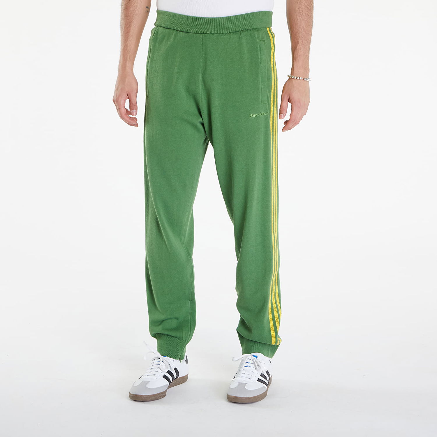 Tepláky adidas Originals Wales Bonner x Knit Trackpants Crew Green Zelené | IW1176, 0