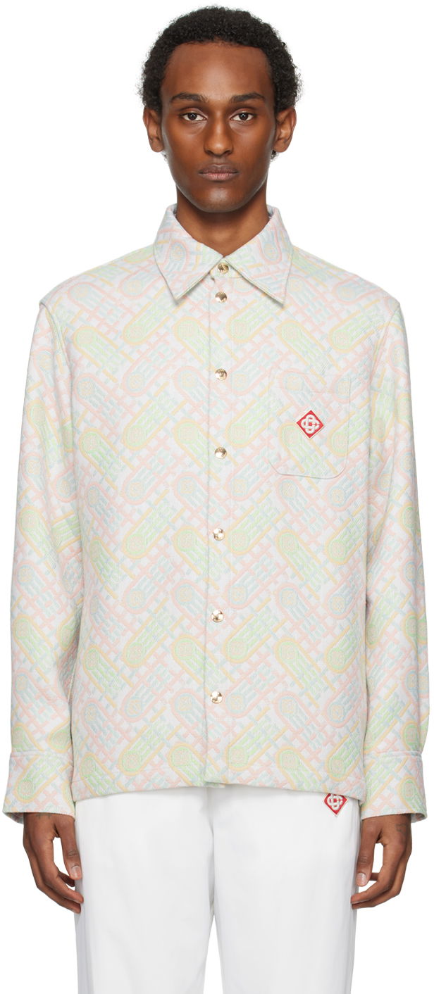 Bunda Casablanca Jacquard Jacket Béžová | MPS24-JK-200-01, 0