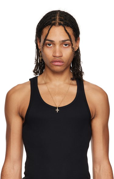 Náhrdelník Dolce & Gabbana Dolce&Gabbana Beaded Chain Cross Pendant Necklace Metalická | WNN7S1W1111, 1