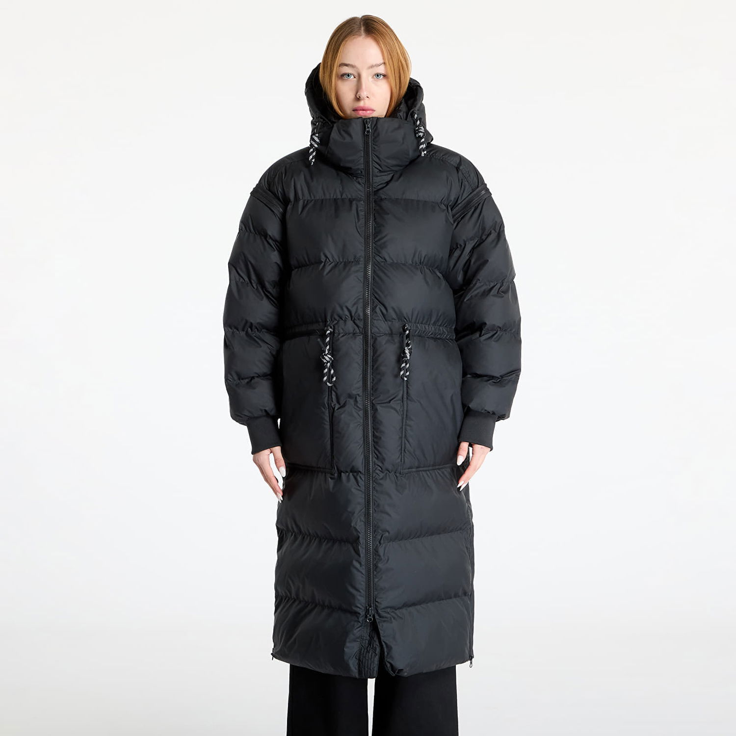 Prešívaná bunda adidas Performance Stella McCartney x Long Puffer Jacket Čierna | IX3081, 0