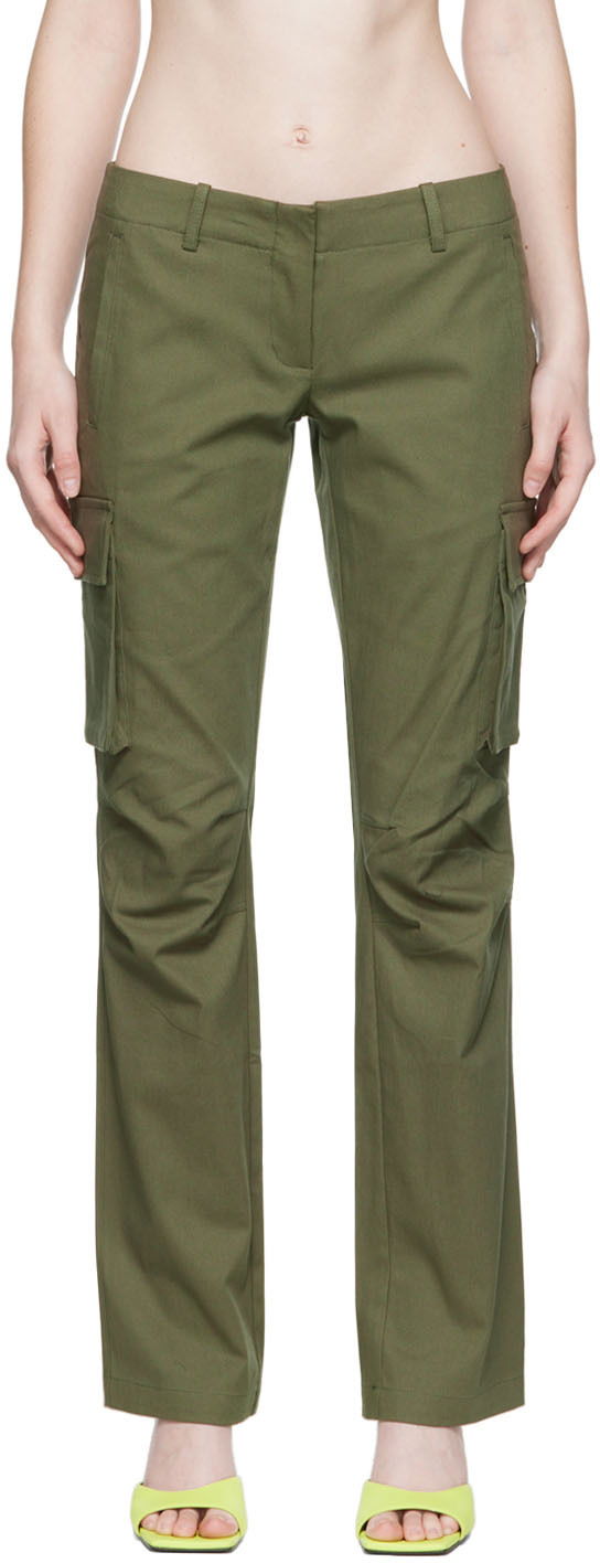 Cargo nohavice Miaou Miaou Raven Cargo Trousers Zelené | 1019-CL-MOS-SC, 0