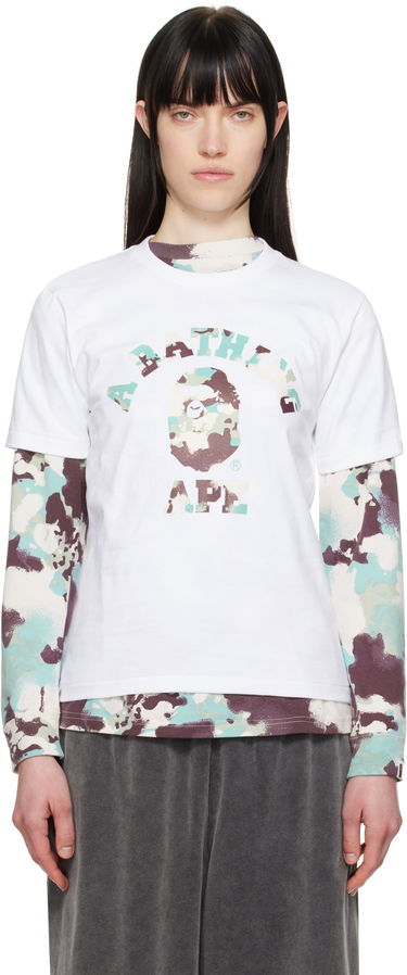 Tričko BAPE Map Camo College T-Shirt Biela | 001TEL302069L, 0