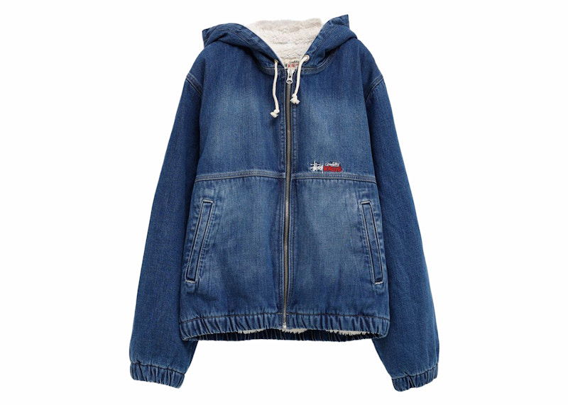 Mikina Stüssy Sherpa Work Jacket Modrá | 115725-M03