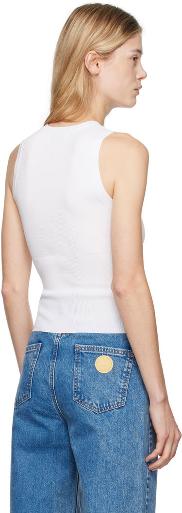 Tielko Moschino Moschino Jeans Logo Tank Top Biela | 242K1J0928, 2