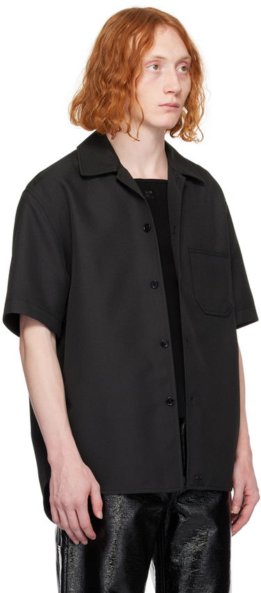 Košeľa Courrèges Short Sleeve Button-Up Shirt Čierna | 124CCH023PL0056, 1