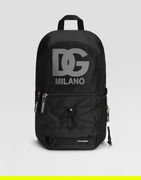 Nylon Mesh Logo Backpack