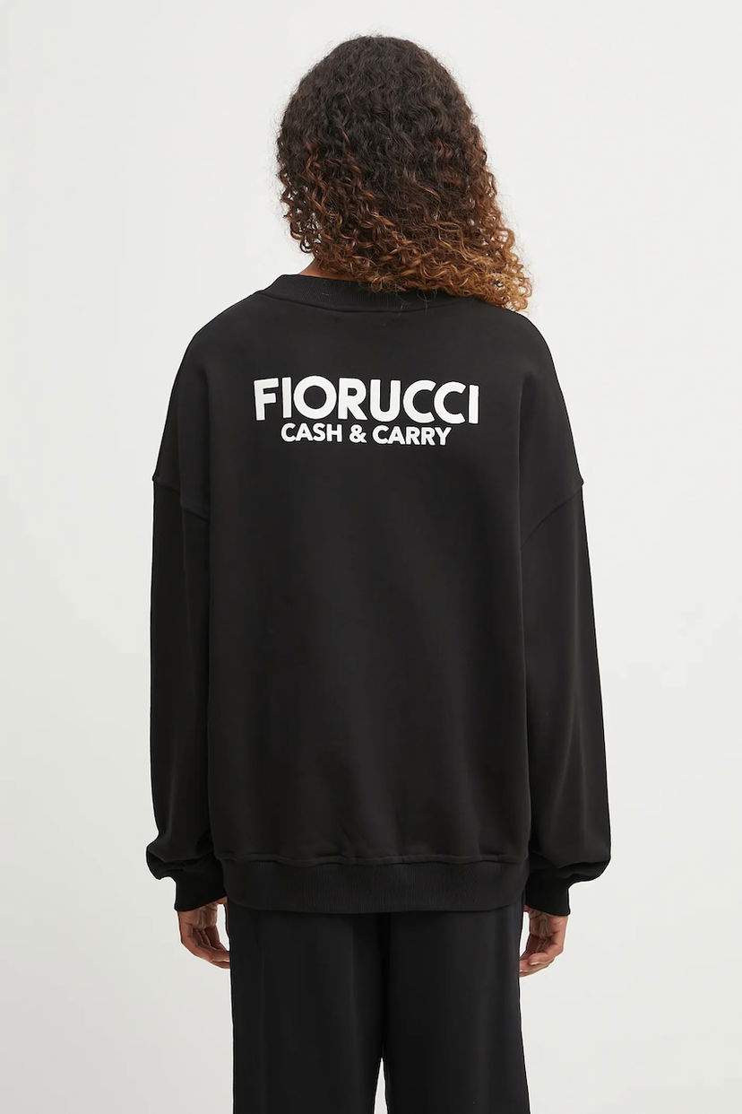 Mikina Fiorucci Fiorucci Cash and Carry Print Relaxed Crewneck Sweatshirt Čierna | W02FPSCR188CJ01BK01
