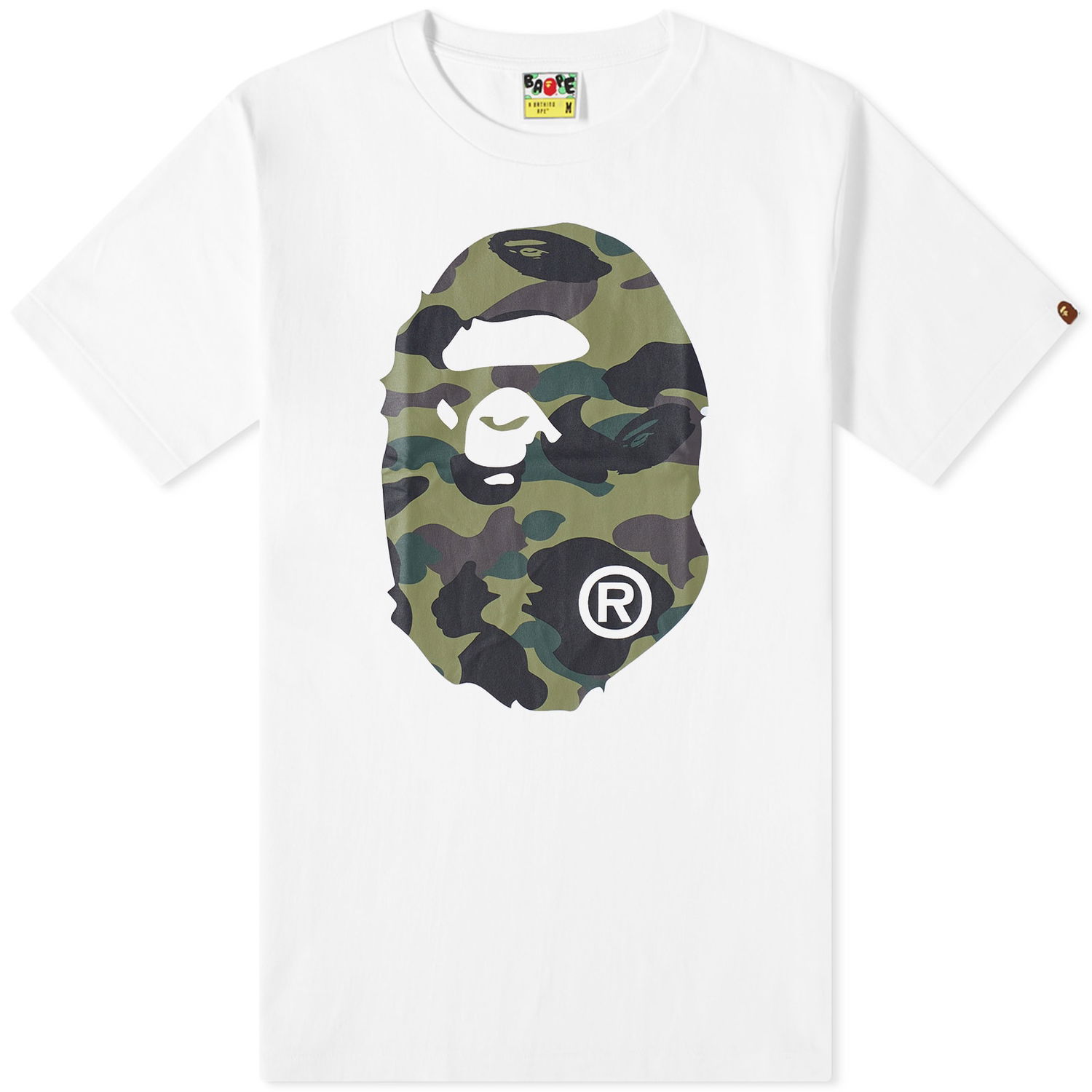 Tričko BAPE 1St Camo Big Ape Head T-Shirt White/Green Biela | 001TEJ301011M-WHTGRN, 0