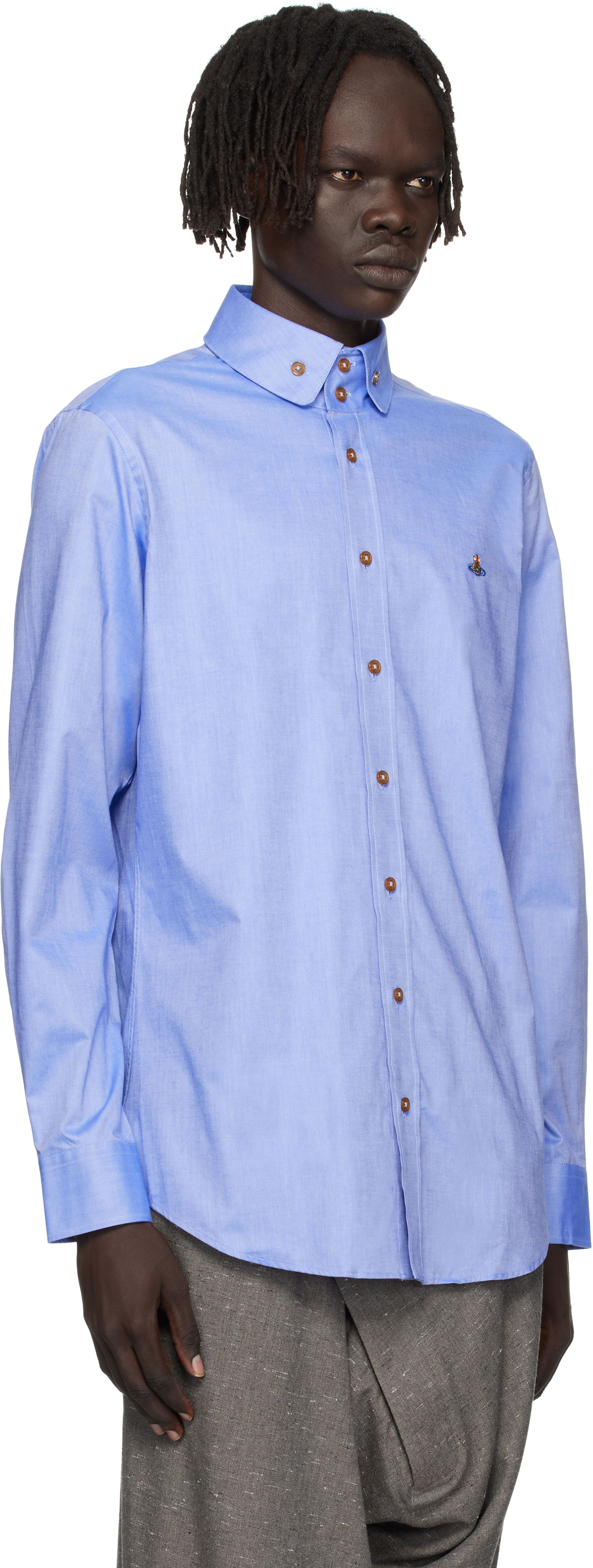 Košeľa Vivienne Westwood Vivienne Westwood Two Button Krall Shirt Modrá | 24010005-W017R-, 1