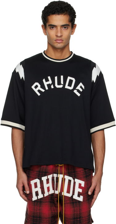 Dres Rhude 'Rhude' Lightning Ringer Jersey T-shirt Čierna | RHFW25TT01729, 0