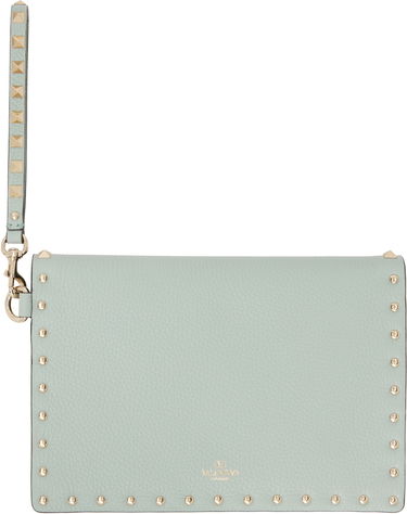 Kabelka Valentino Valentino Garavani Rockstud Grainy Calfskin Wristlet Pouch Zelené | 6W2P0P87VSH, 1
