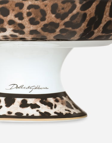 Home decor Dolce & Gabbana Dolce & Gabbana Porcelain Leopard Print Fruit Serving Bowl Rôznofarebný | TCC193TCAMUUL003, 2