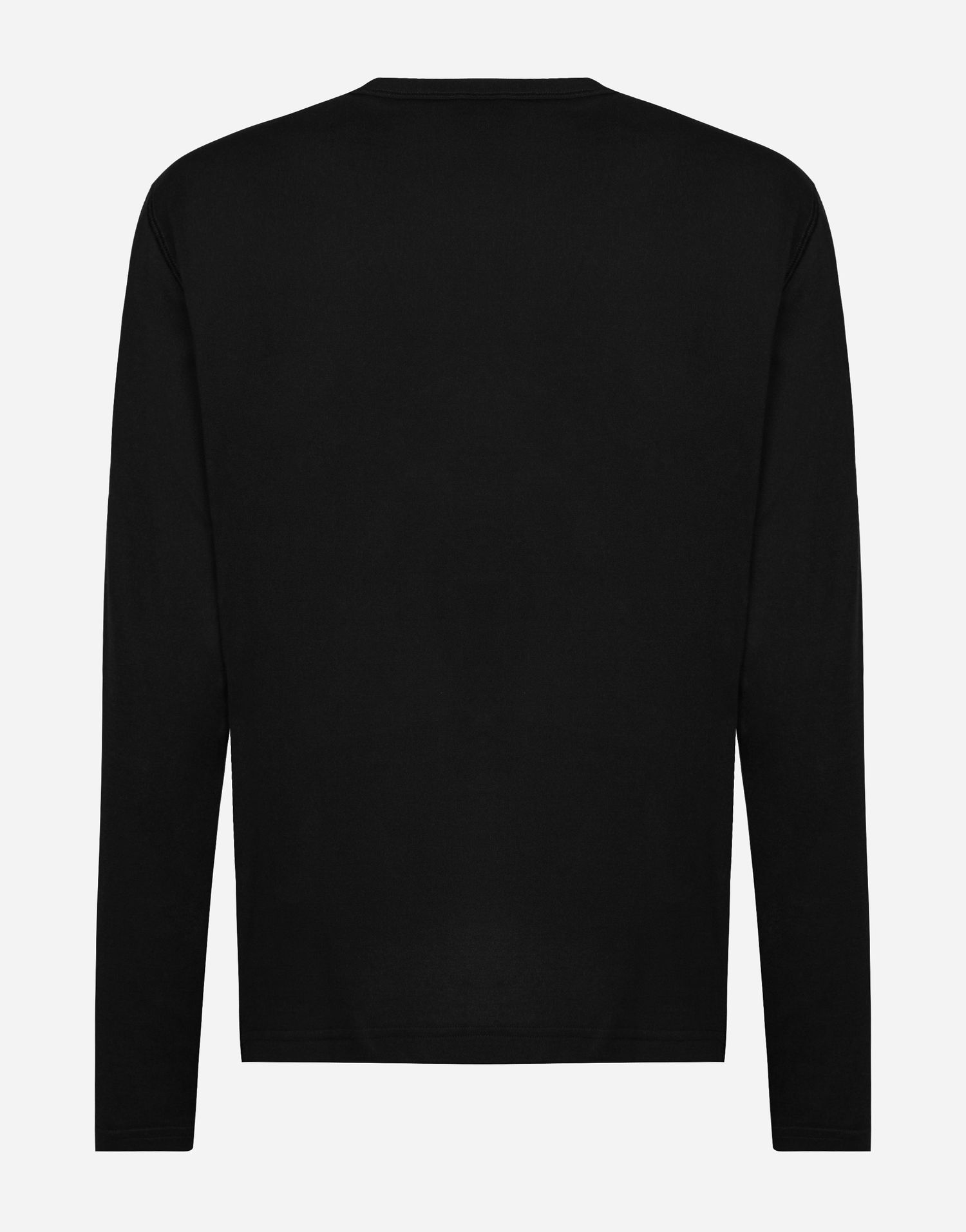 Tričko Dolce & Gabbana Long-sleeved T-shirt With Logo Tag Čierna | G8PV0TG7F2IN0000, 1