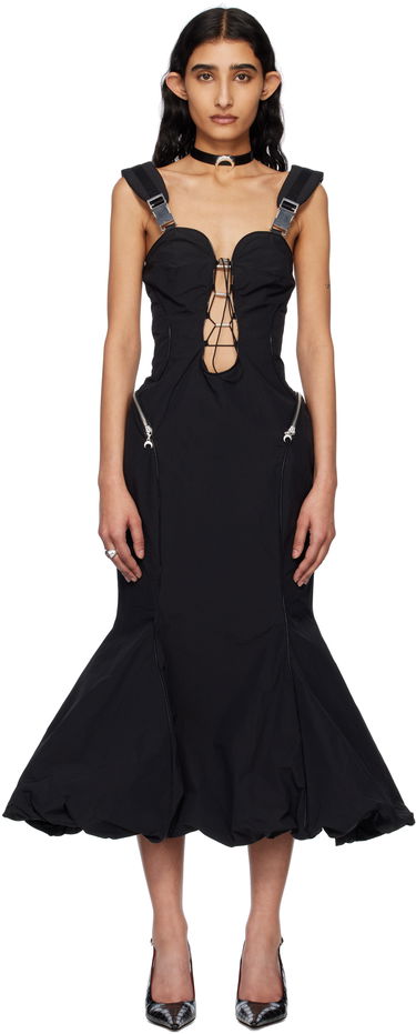Šaty Marine Serre Marine Serre Recycled Nylon Midi Dress Čierna | WDR325A CWOV0041, 0