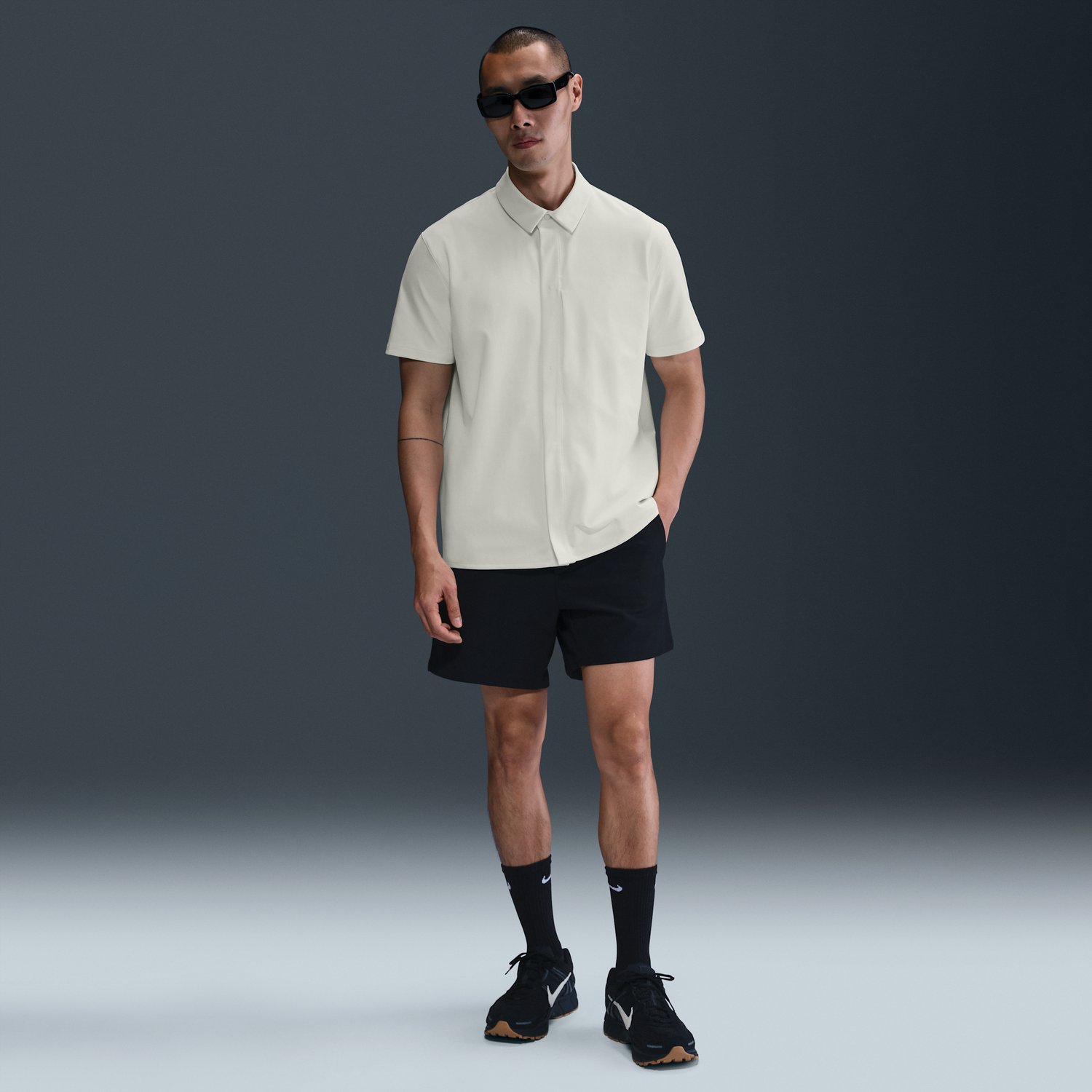 Košeľa Nike 24.7 PerfectStretch Dri-FIT Short Sleeve Button-Up Shirt Biela | HQ6958-133, 1