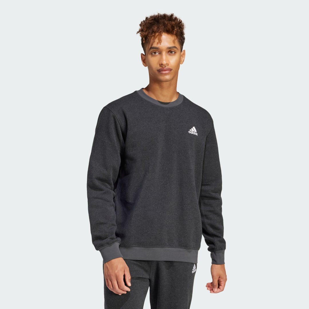 Mikina adidas Performance Seasonal Essentials Melange Sweatshirt Šedá | IN7128, 0