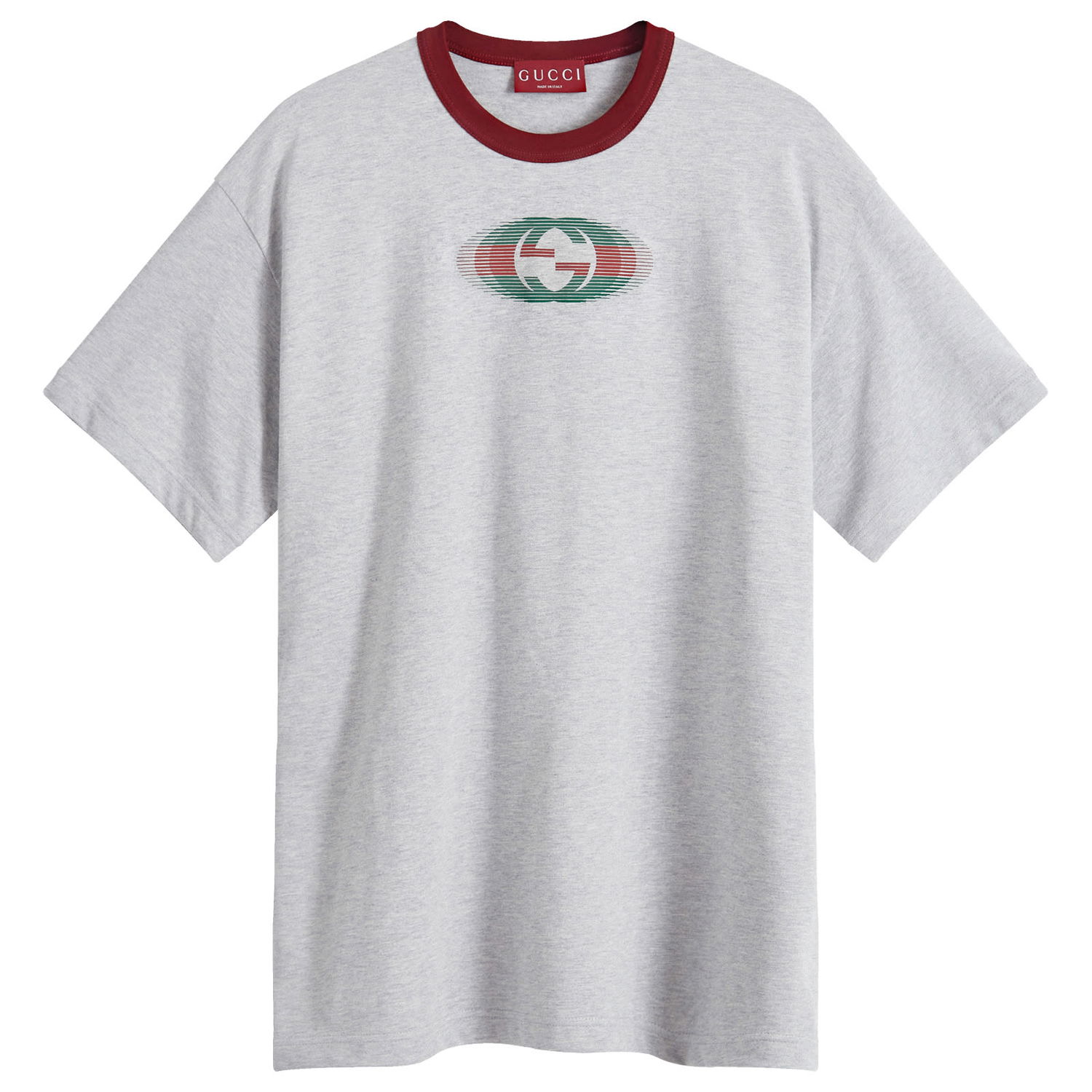 Tričko Gucci Men's Back Logo T-Shirt in Grey Melange, Size Medium | END. Clothing Šedá | 795957-XJGQ6-1230, 0