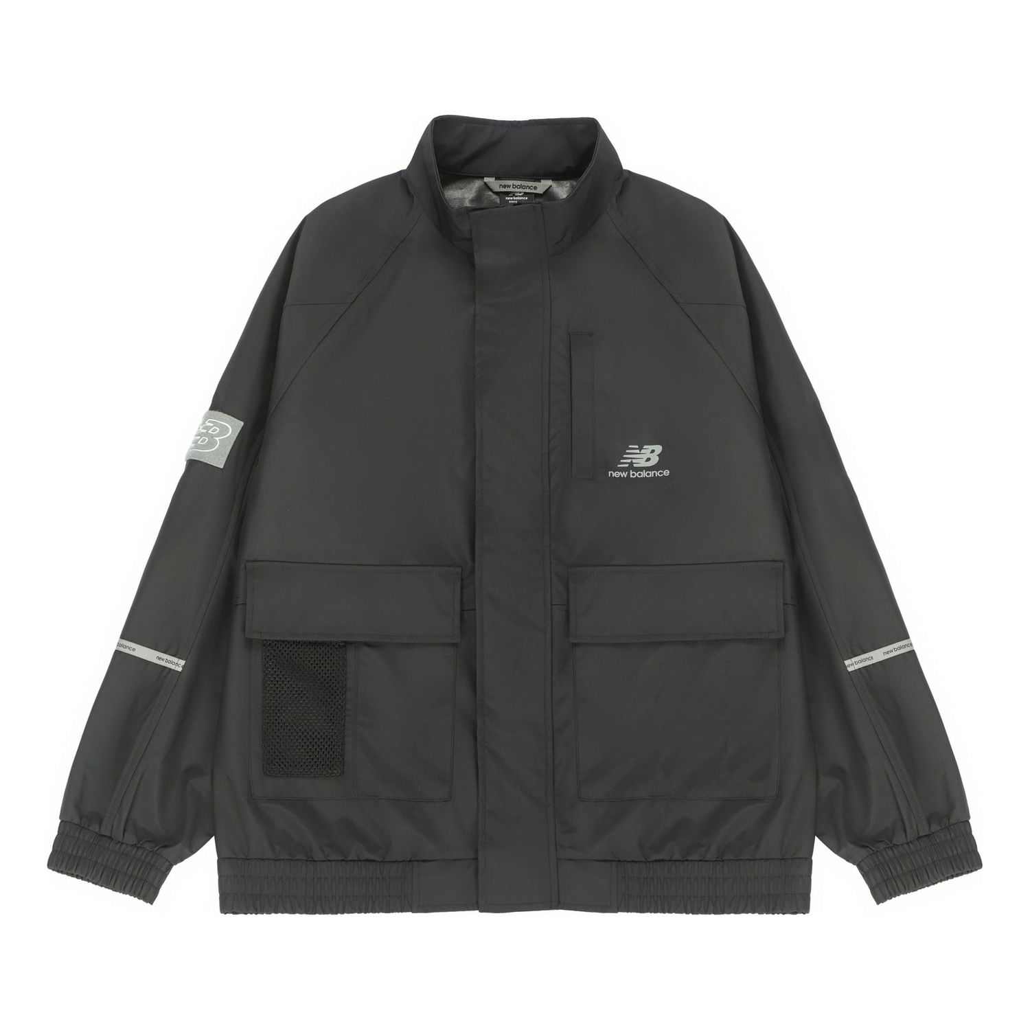 Bomber bunda New Balance Solid Color Woven Stand Collar Jacket Čierna | AMJ21358-BK, 0
