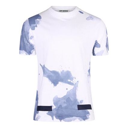 Tričko Off-White Ink Splash Short Sleeve T-Shirt Biela | OMAA002F161970239932