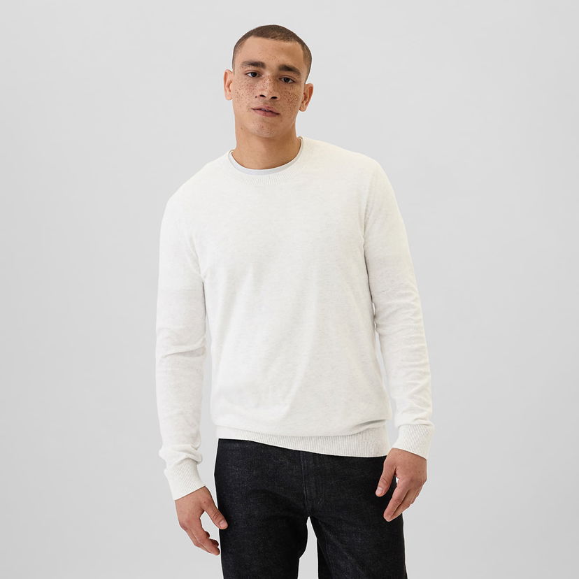 Sveter GAP Sweater Core Cotton Crew Cream L Biela | 498141-00