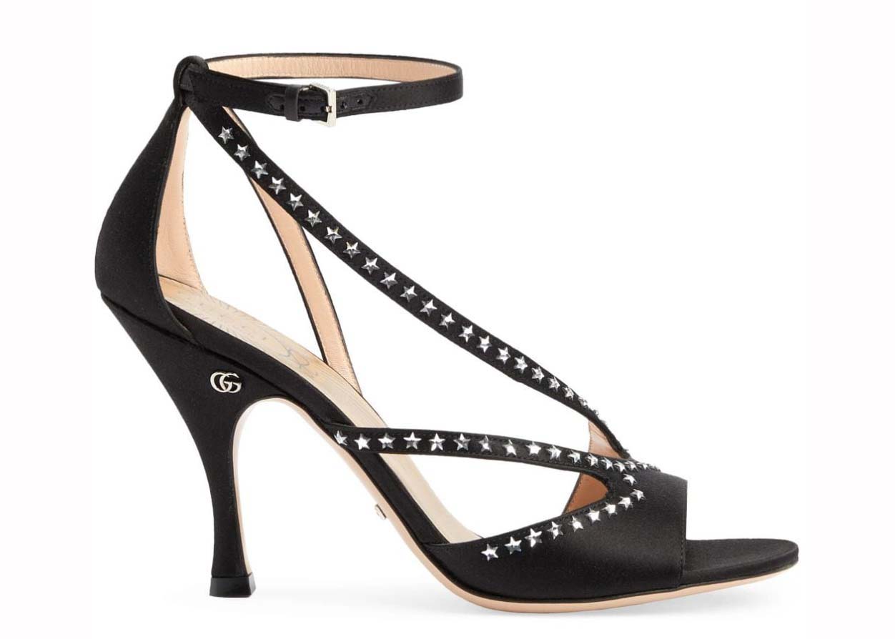 Tenisky a topánky Gucci Star-embellished GG (95mm) Sandals Black (Women's) Čierna | 723432 KND90 1000, 0