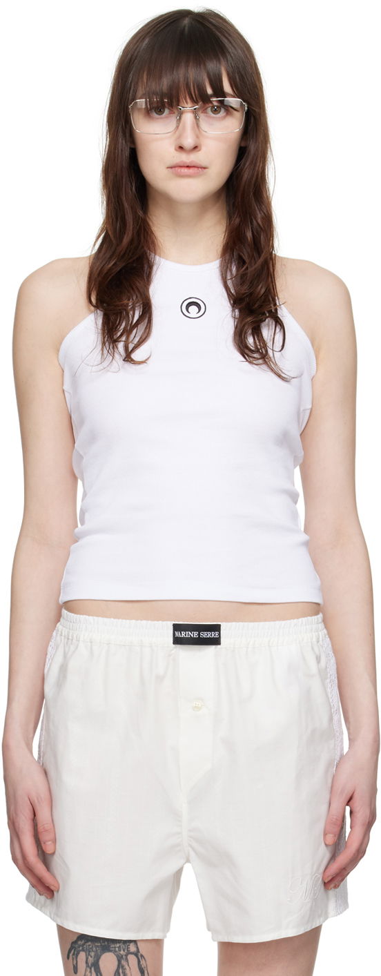 Tielko Marine Serre Ribbed Tank Top Biela | WTT014, 0