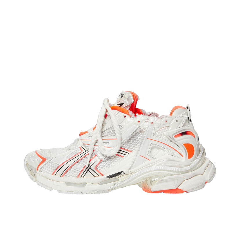 Tenisky a topánky Balenciaga Runner Trainer Fluo Orange Biela | 677403W3RBM9770