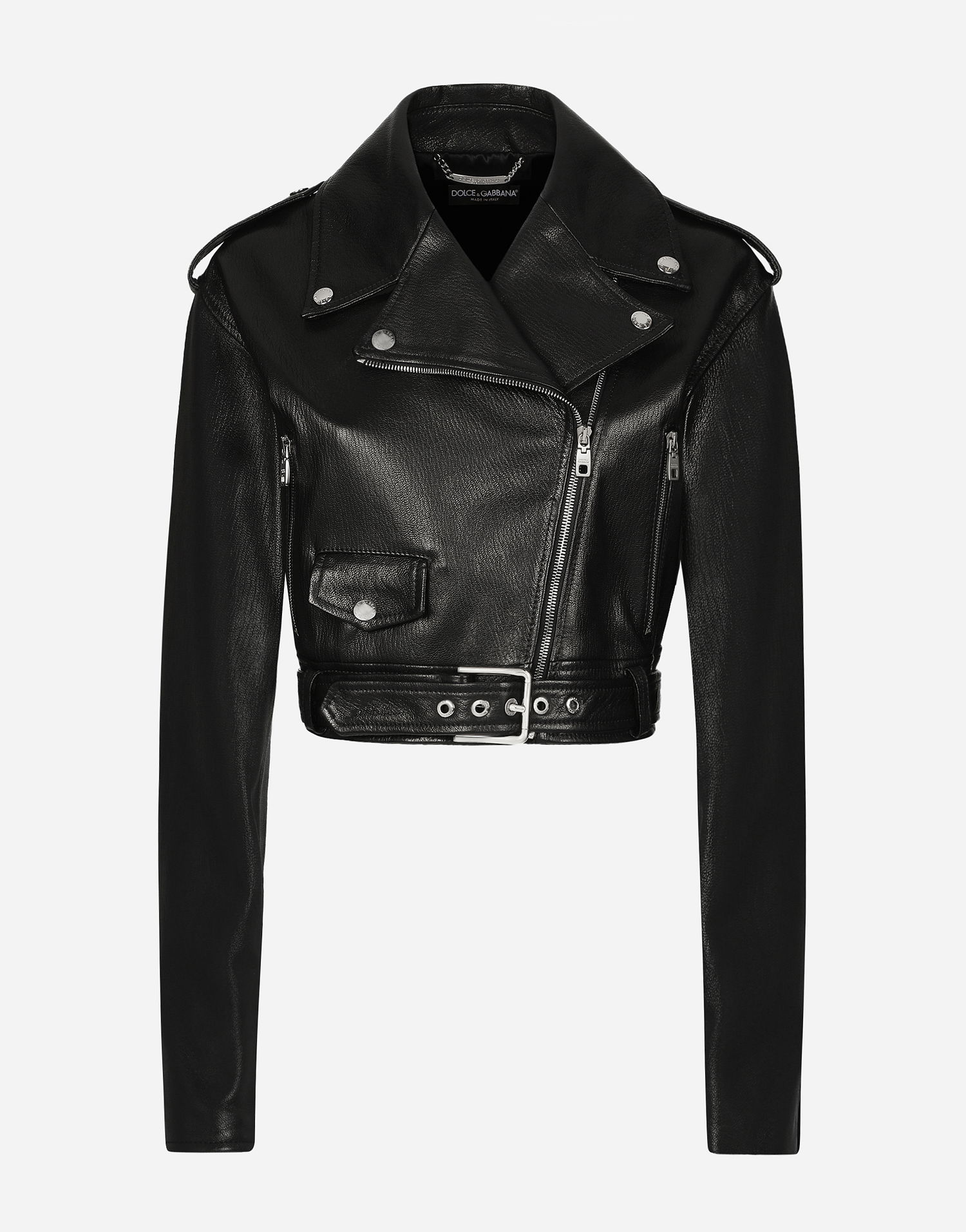 Bunda Dolce & Gabbana Nappa Leather Biker Jacket Čierna | F9R87LHULVJN0000, 0