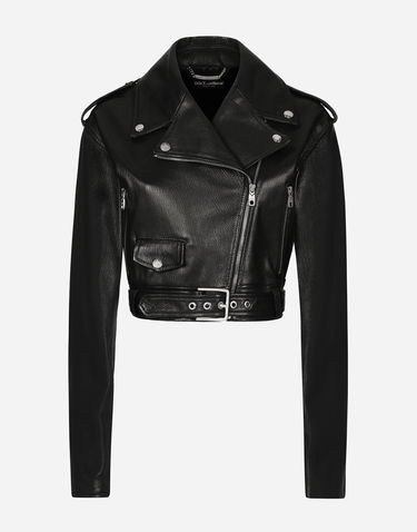 Bunda Dolce & Gabbana Nappa Leather Biker Jacket Čierna | F9R87LHULVJN0000, 0
