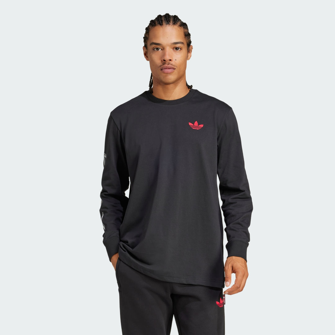 Tričko adidas Performance Long Sleeve Graphic T-Shirt Čierna | JJ2922, 0